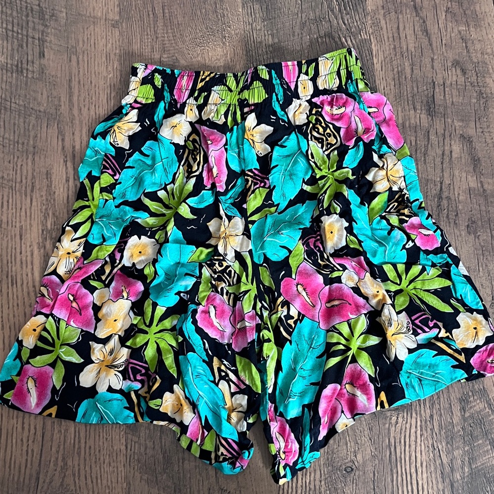 Vintage floral shorts.